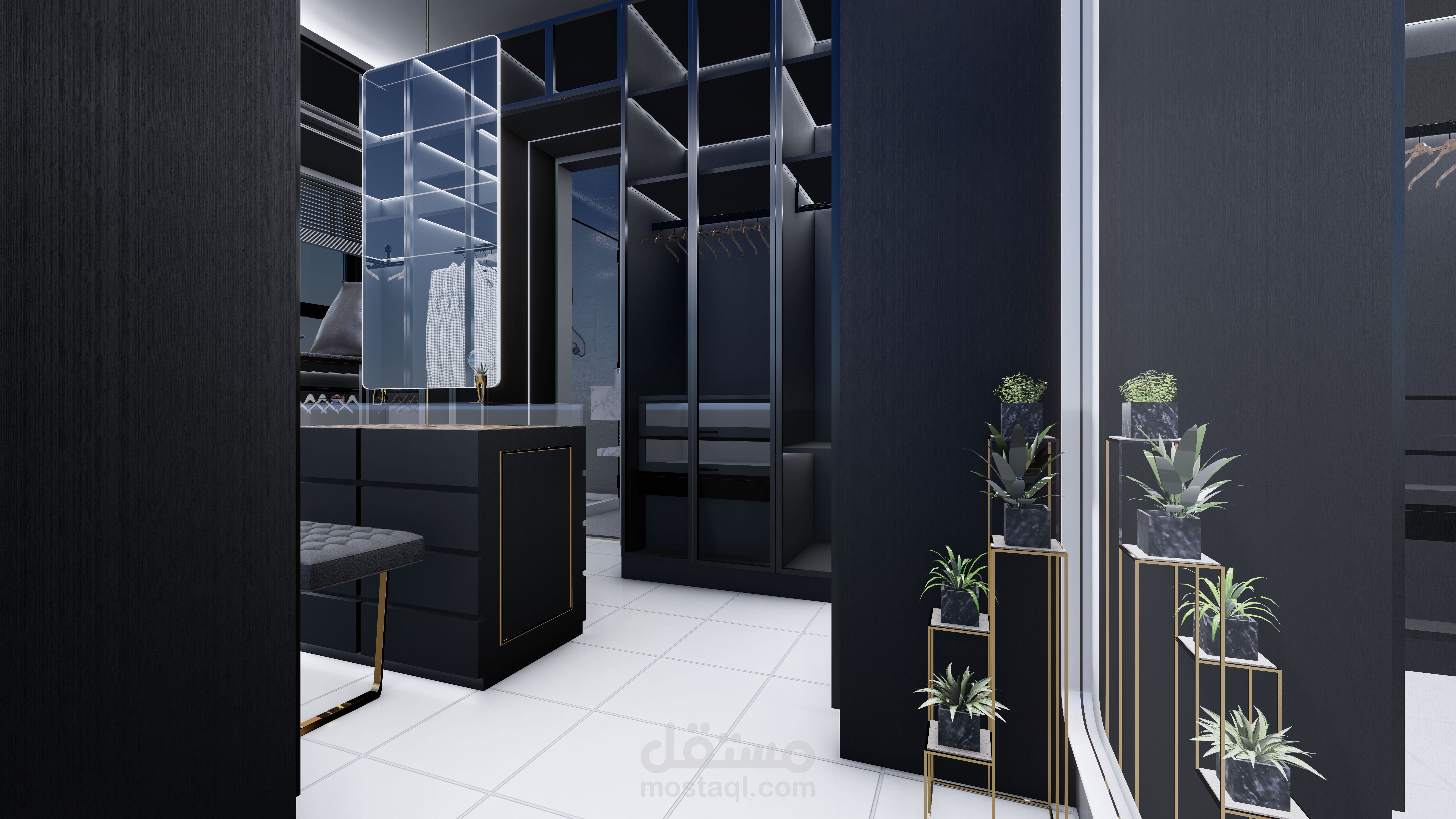 تصميم غرفة  دريسينج