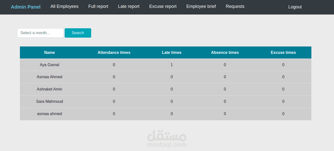 ِAttendance System project