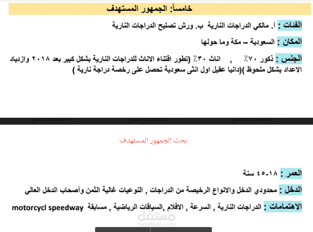 الجمهور المستهدف