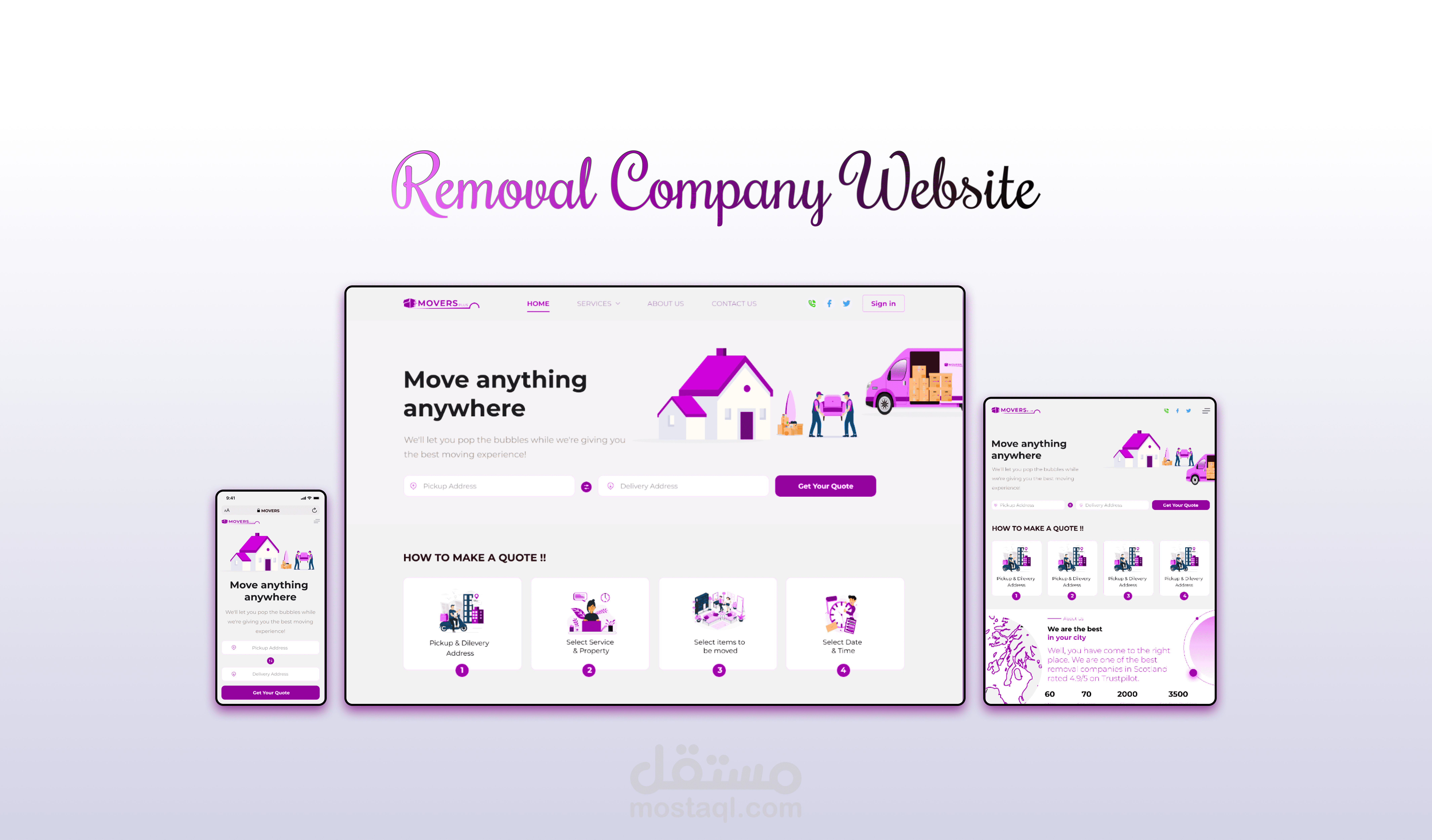 (Removal Company Website (Responsive UX|UI Design