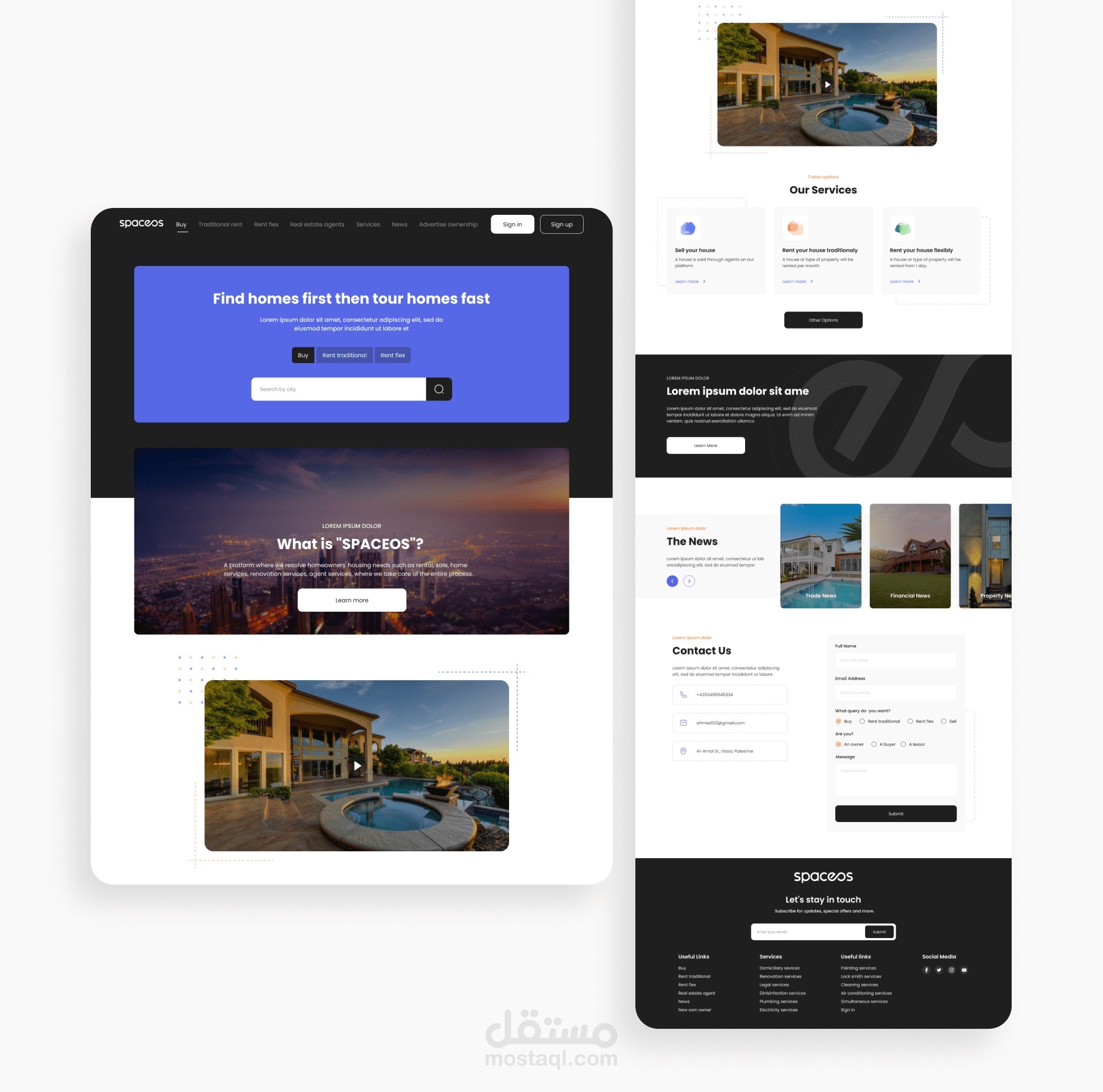 موقع عقارات | Speaceos website