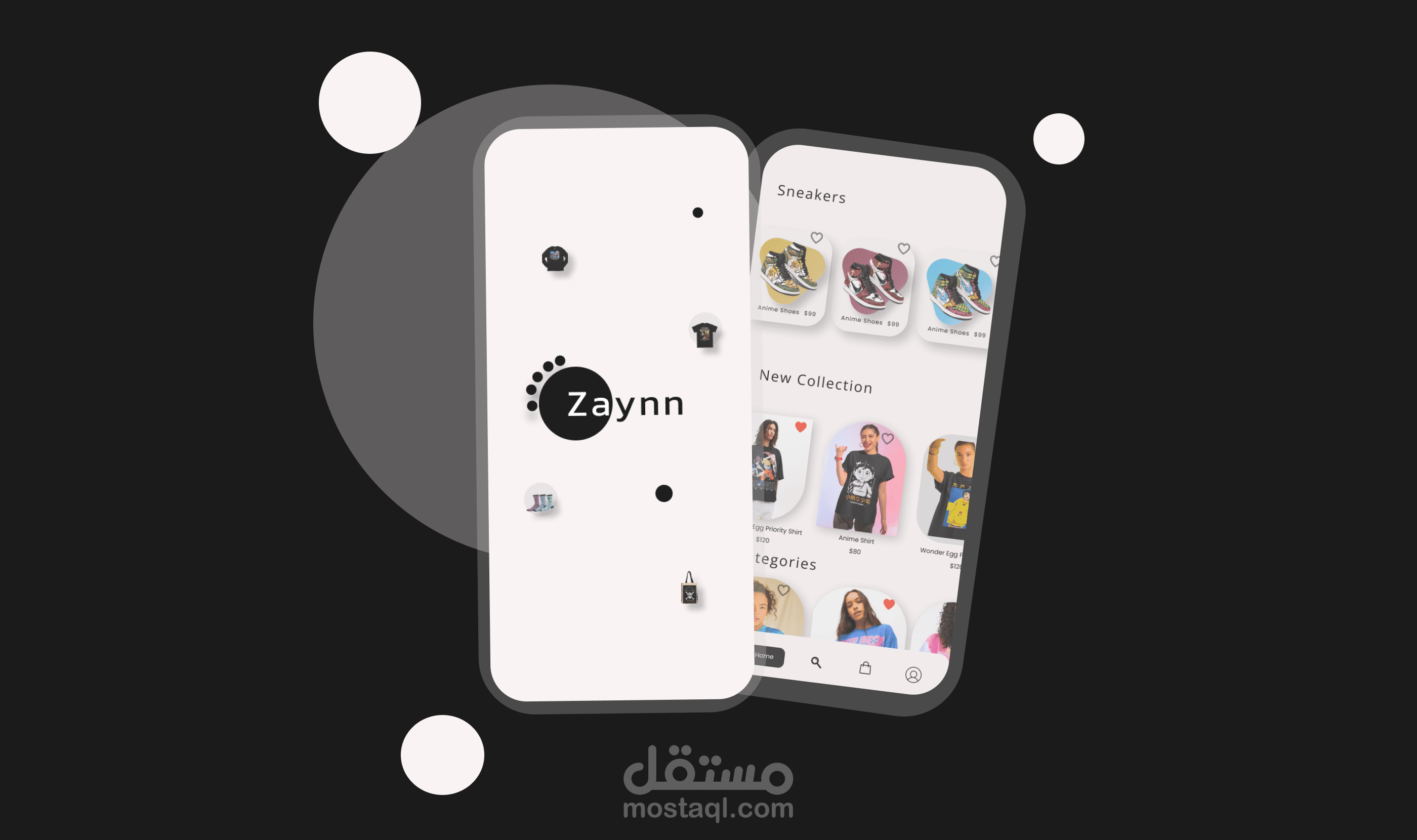 store products anime UI design