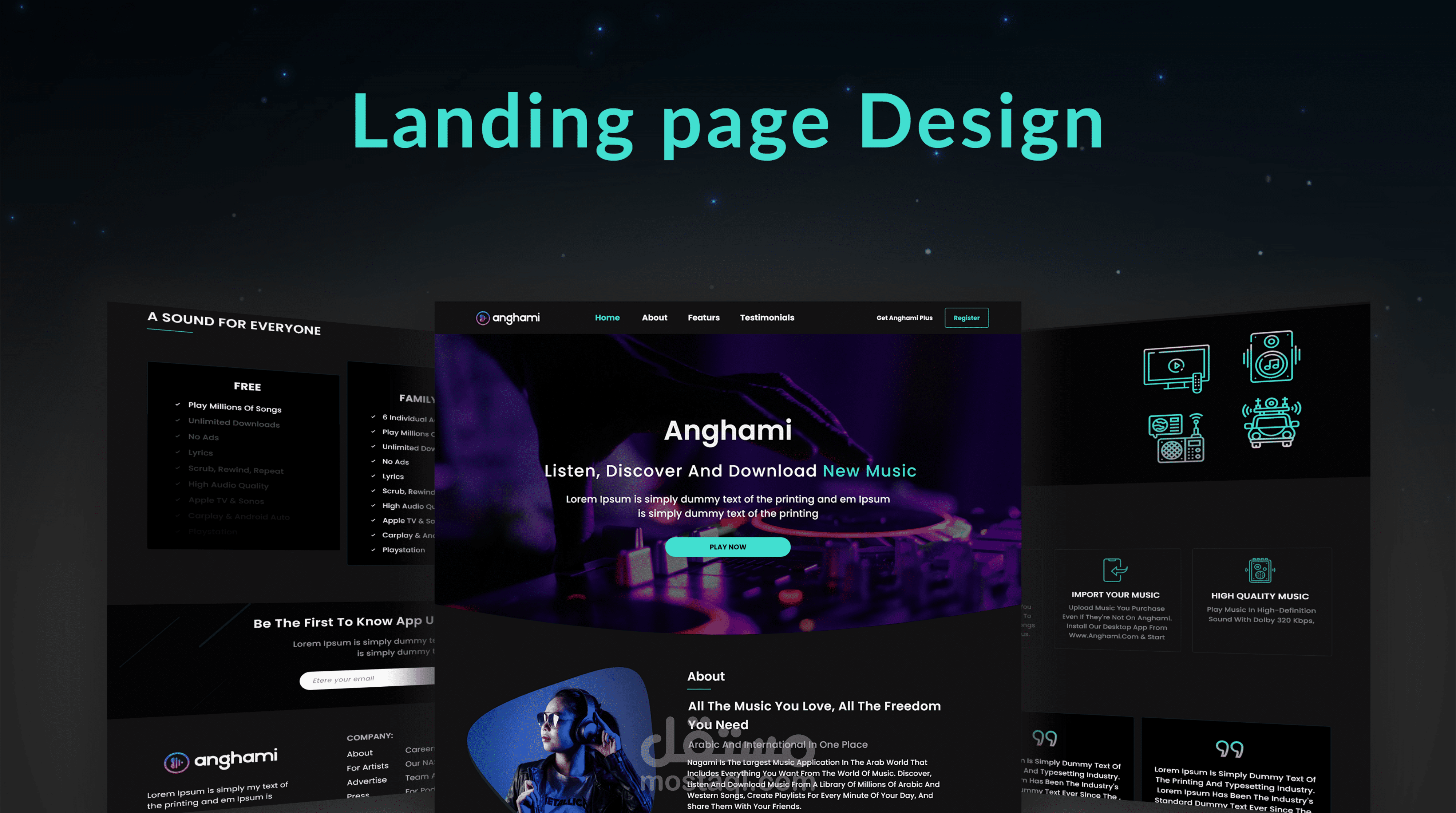 Anghami-Landing Page