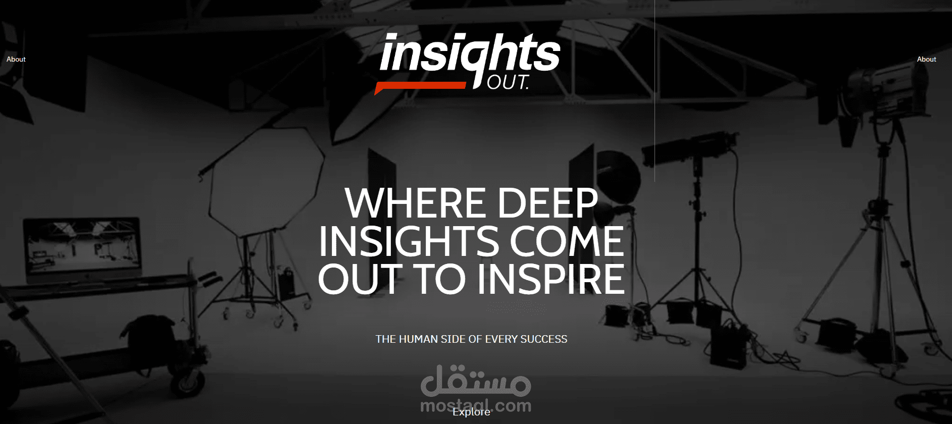 Insights Out – UI/UX Design & Web Development || موقع بودكاست تصميم وبرمجة