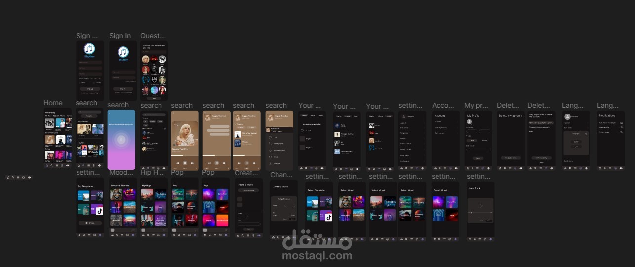 design UI for Music mobile Application