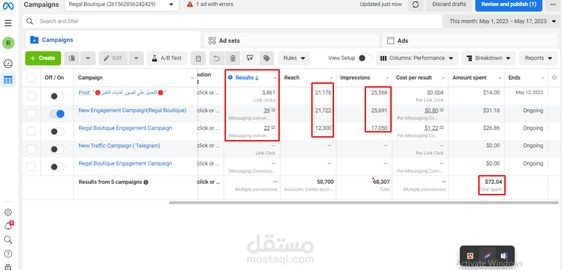 حملات إعلانية ممولة على فيس بوك