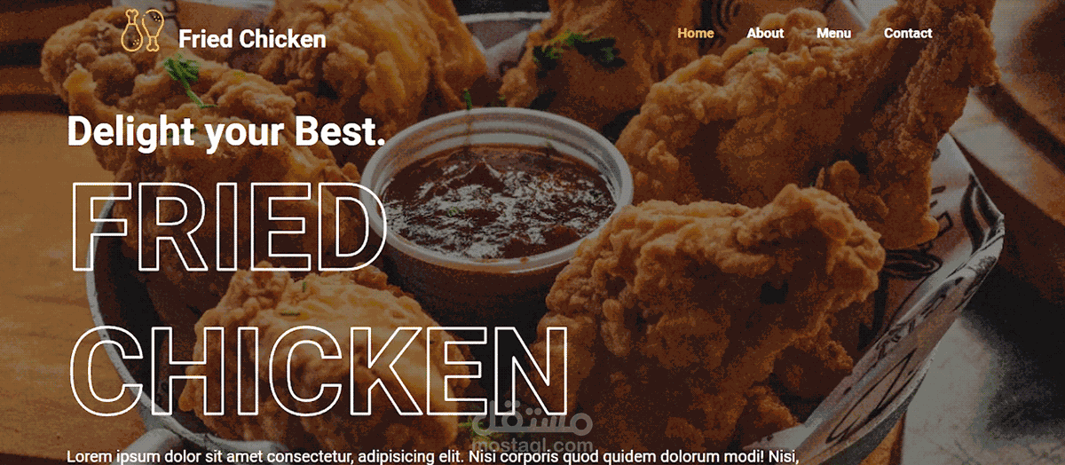Fried-Chicken Landing Page