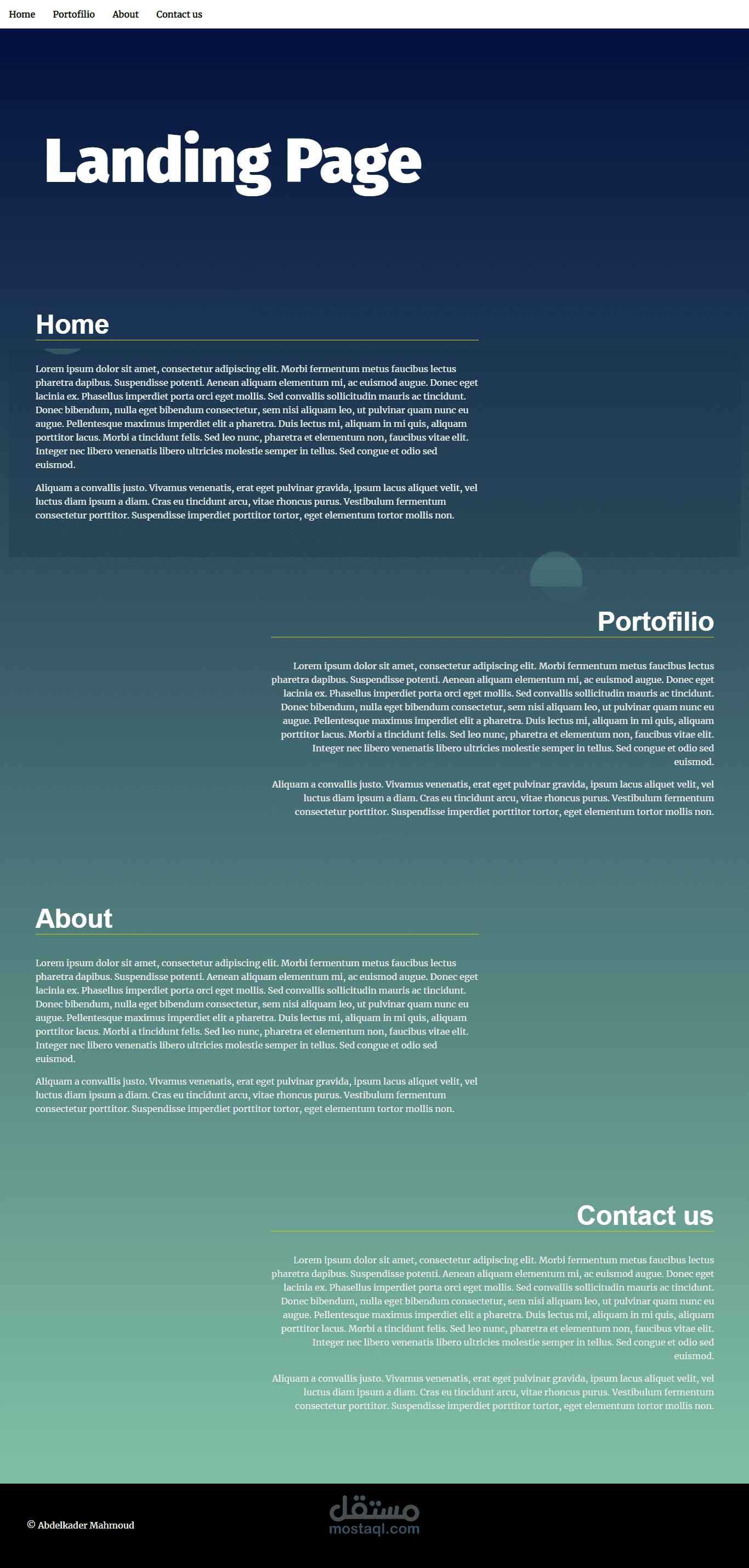 صفحة هبوط Landing Page