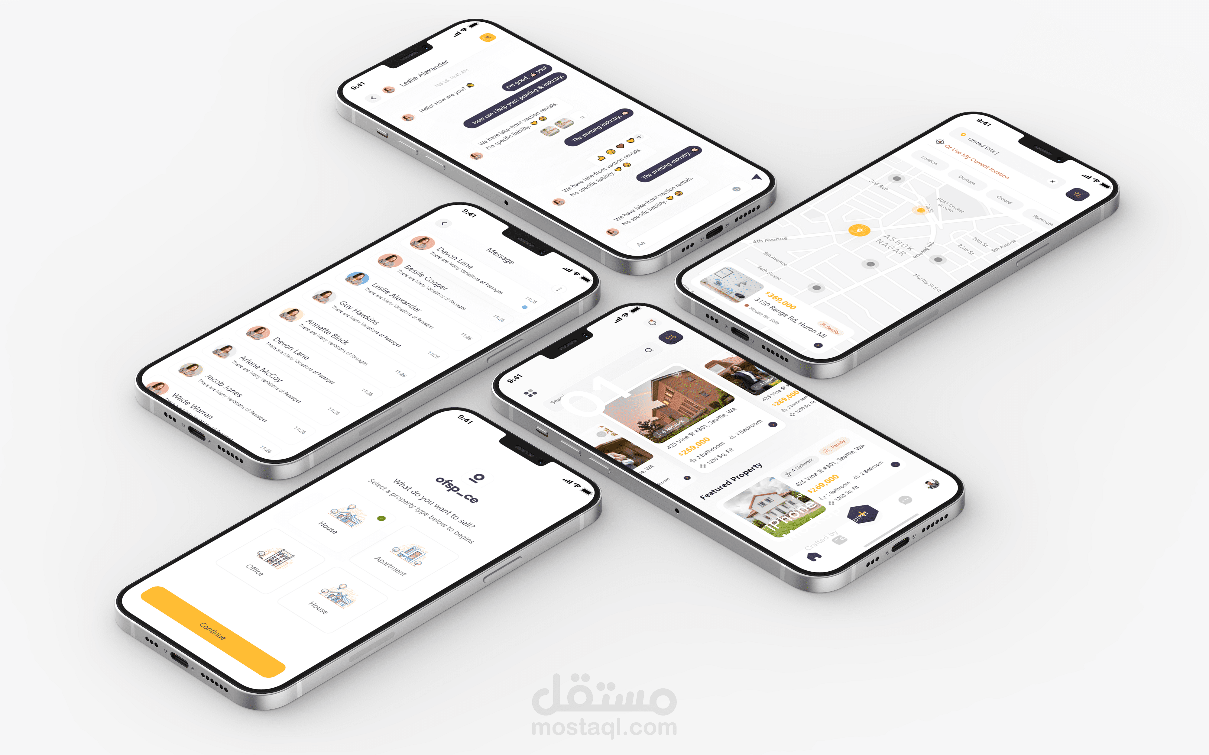 تطبيق بيع عقارات