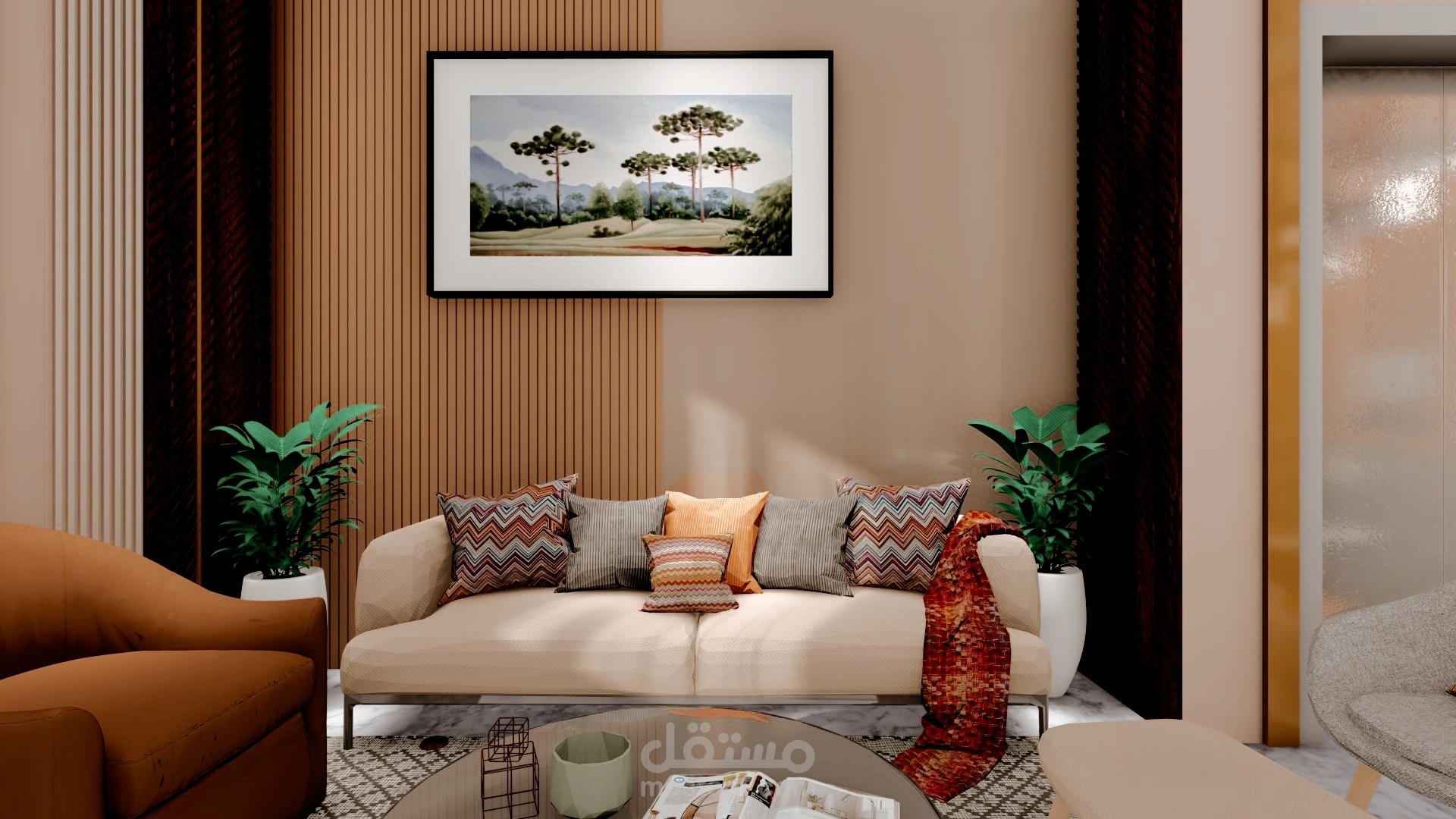 تصميم مخطط داخلي مع الواجهة لفيلا (في طور الإنجاز..