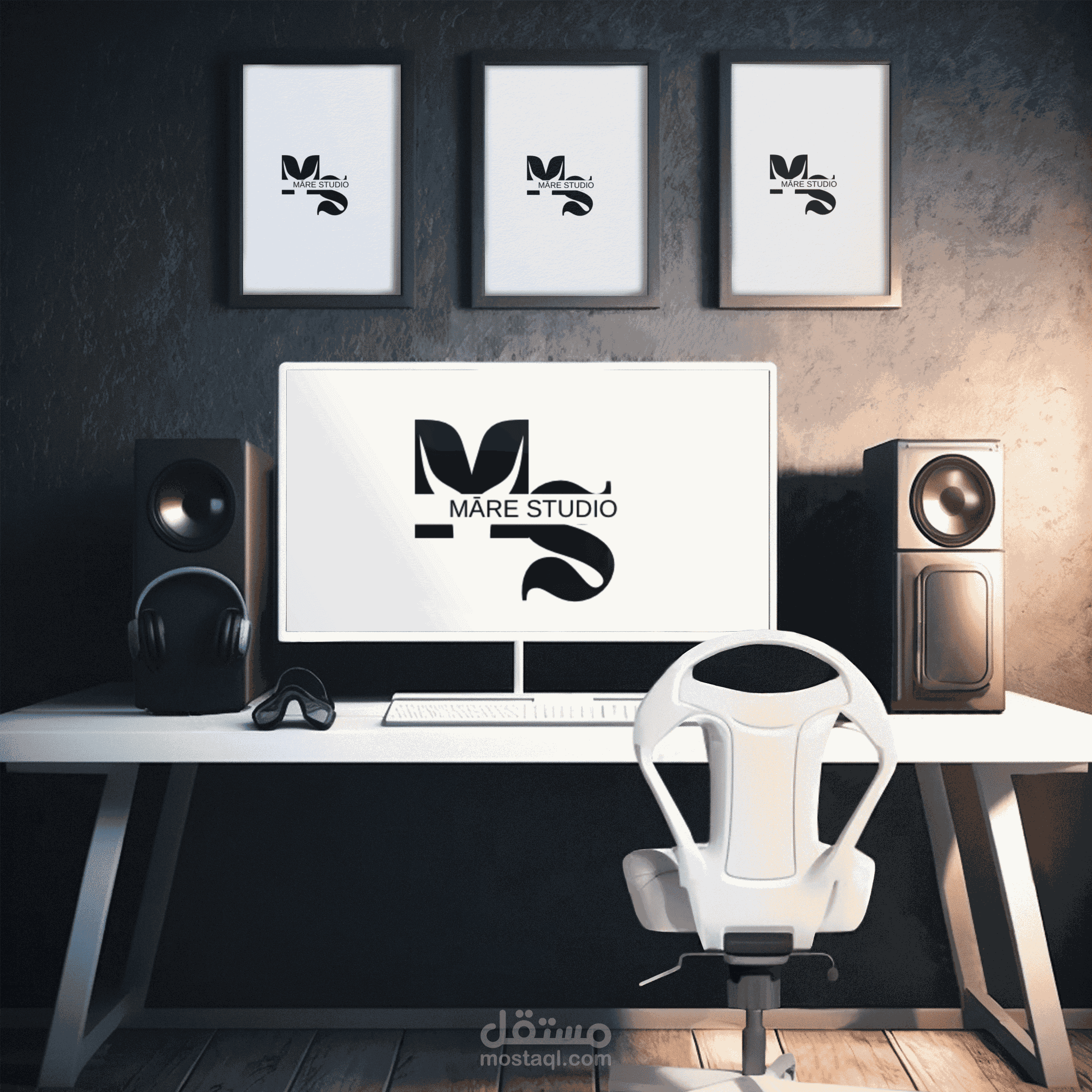 تصميم لوجو احترافي كلاسيك مودرن بفكرة فريدة ودمج مميز للحروف