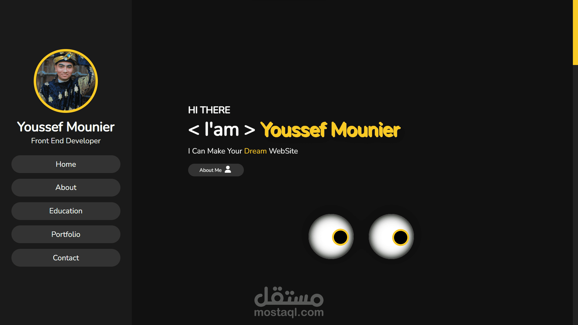 موقع تعريفي ( portfolio )