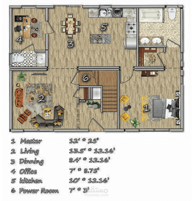 Architecture 2D Photoshop floor plan