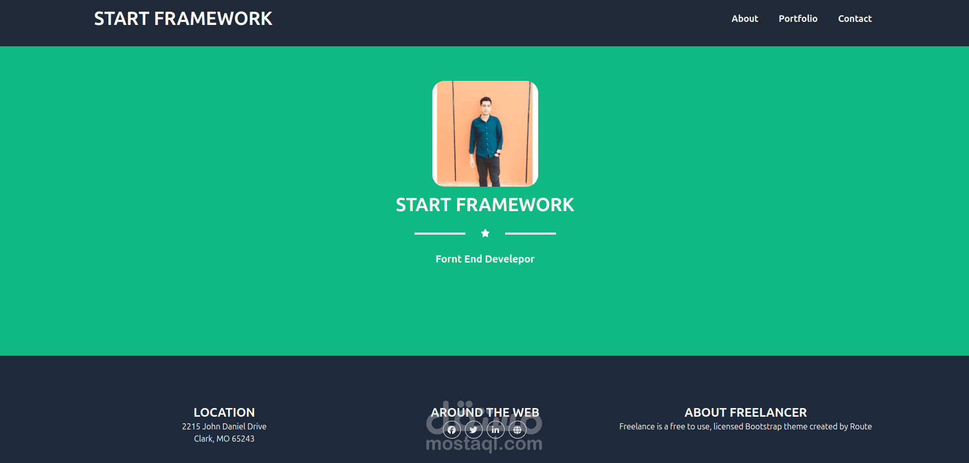 Start Framework - قالب ويب عصري ومتجاوب لإنشاء مواقع احترافية