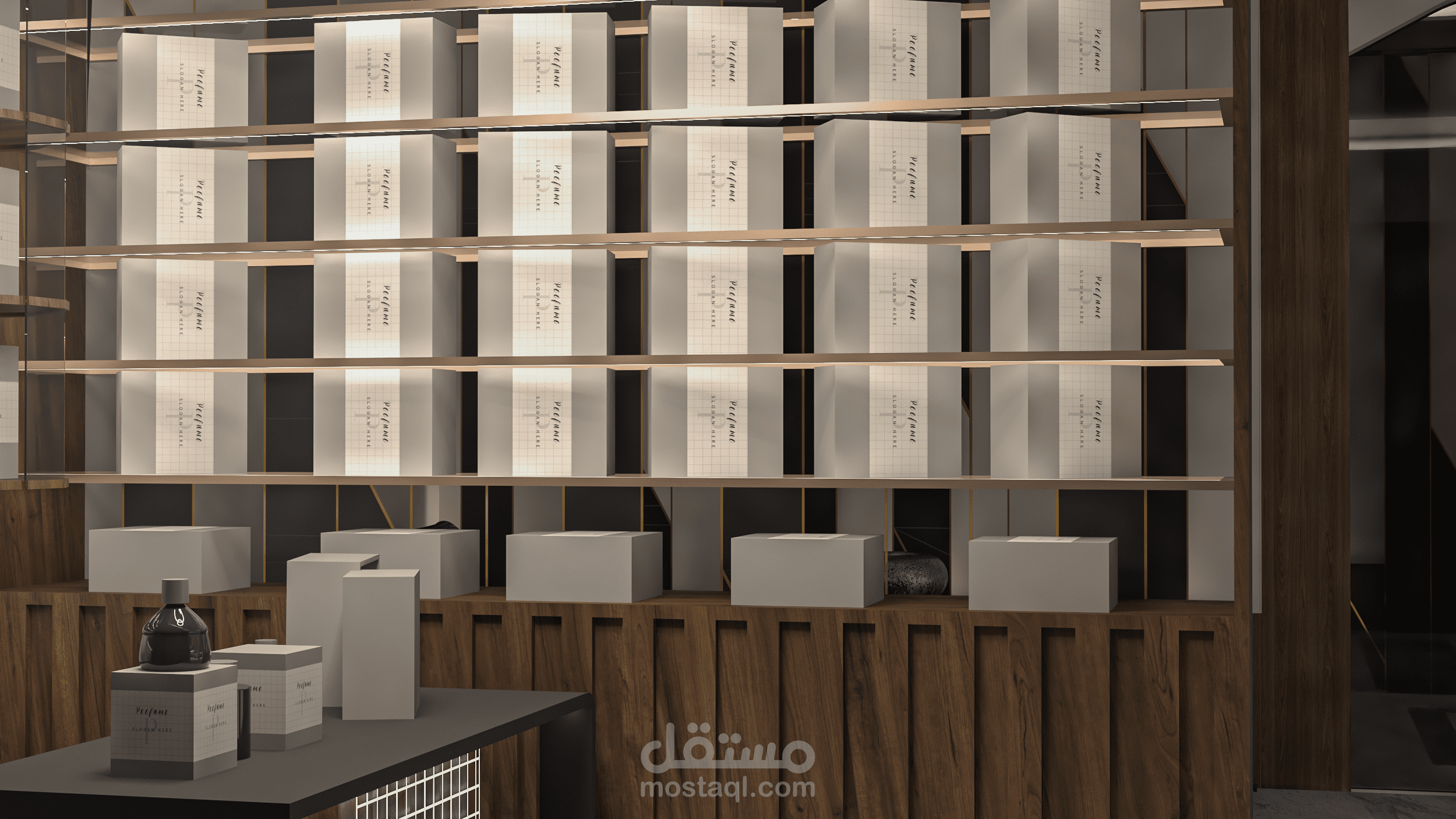 تصميم فيديو مونتاج لتقديم تصميم لمحل عطور