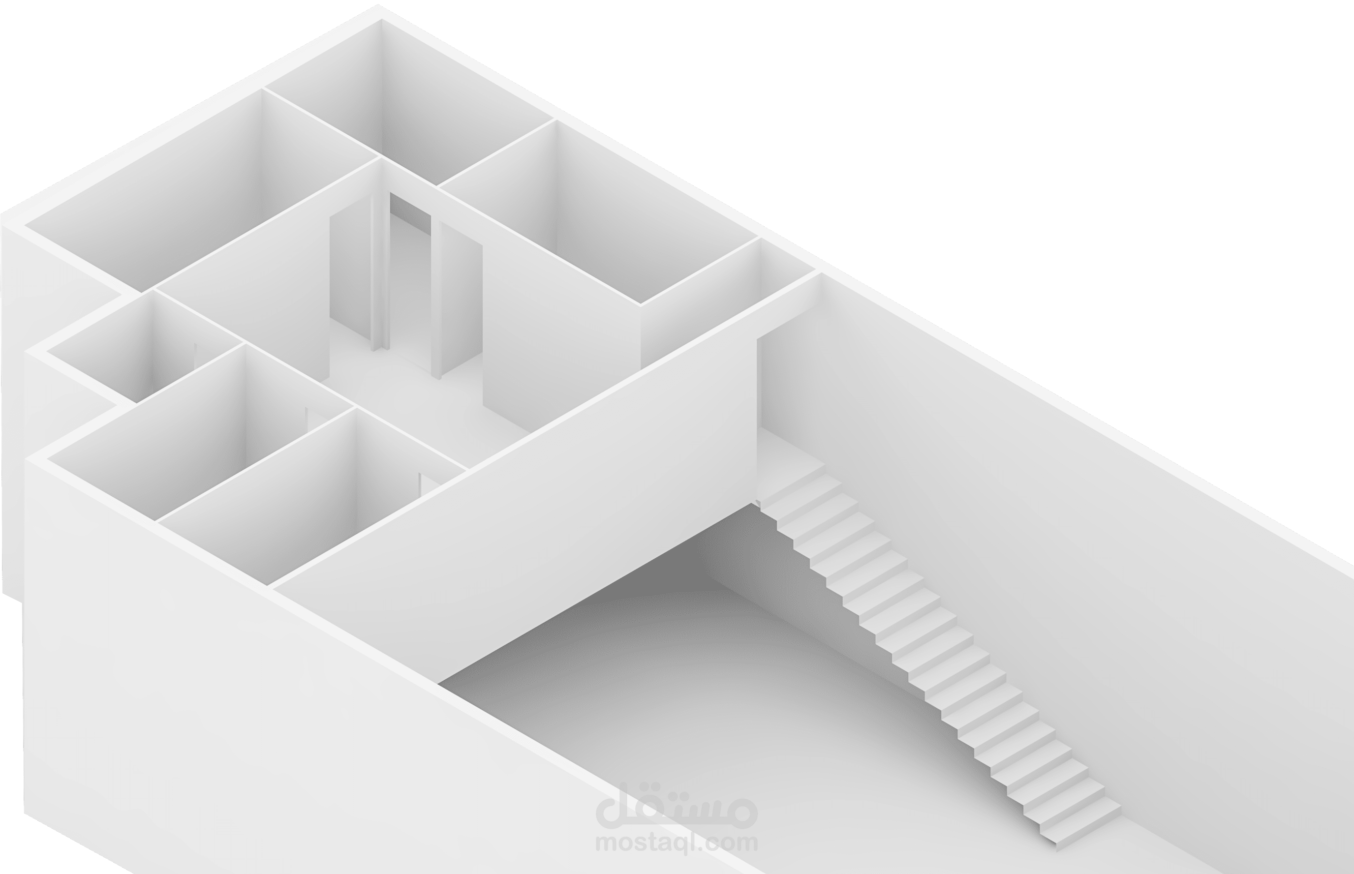 عمل تصميم لمكتب ضمن وير هاوس مستخدم كورشة تصنيع