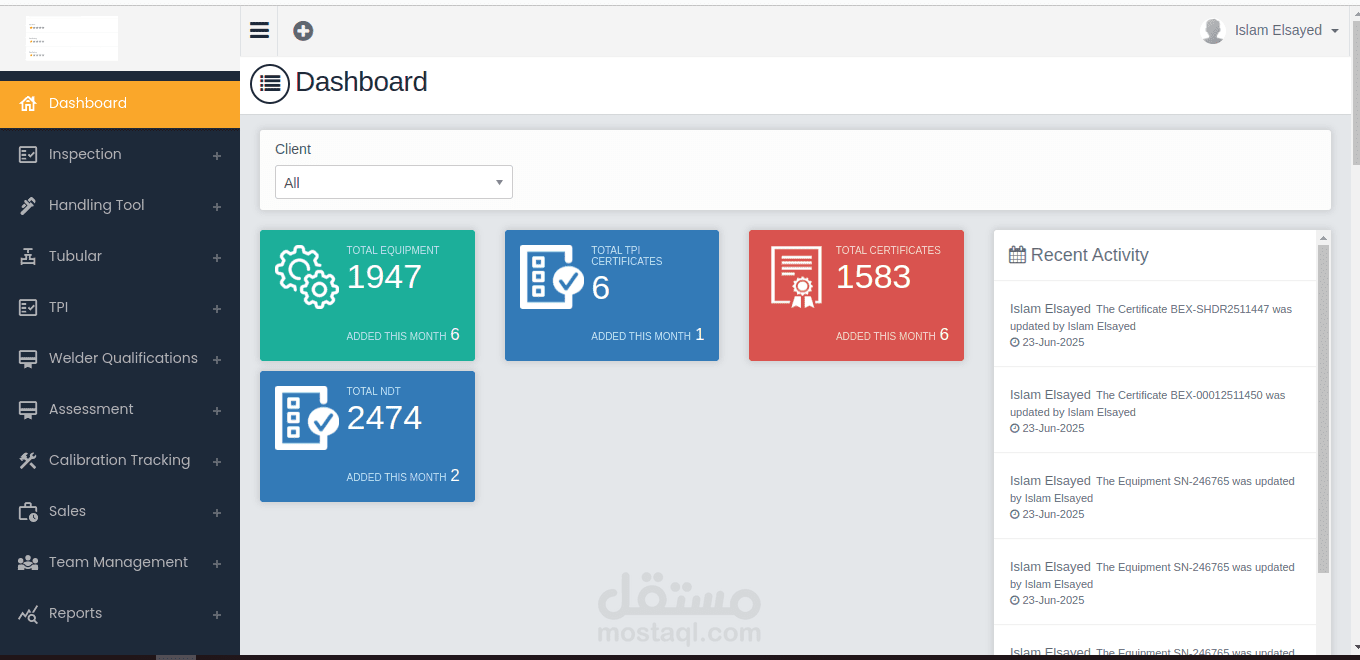 Bexel – Inspection Management System