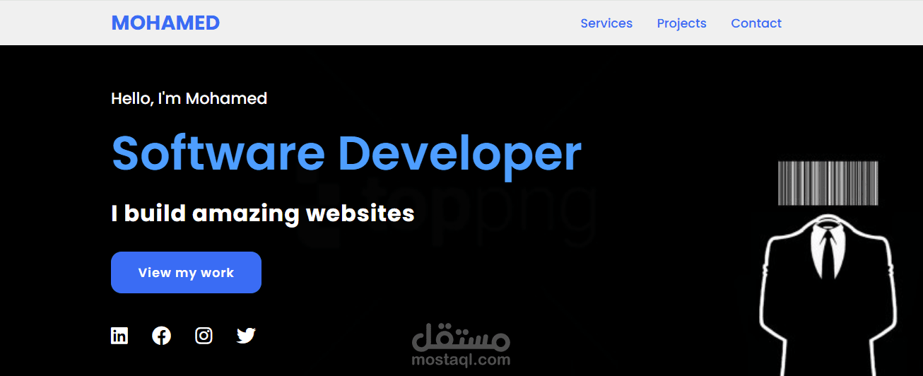 A portfolio website