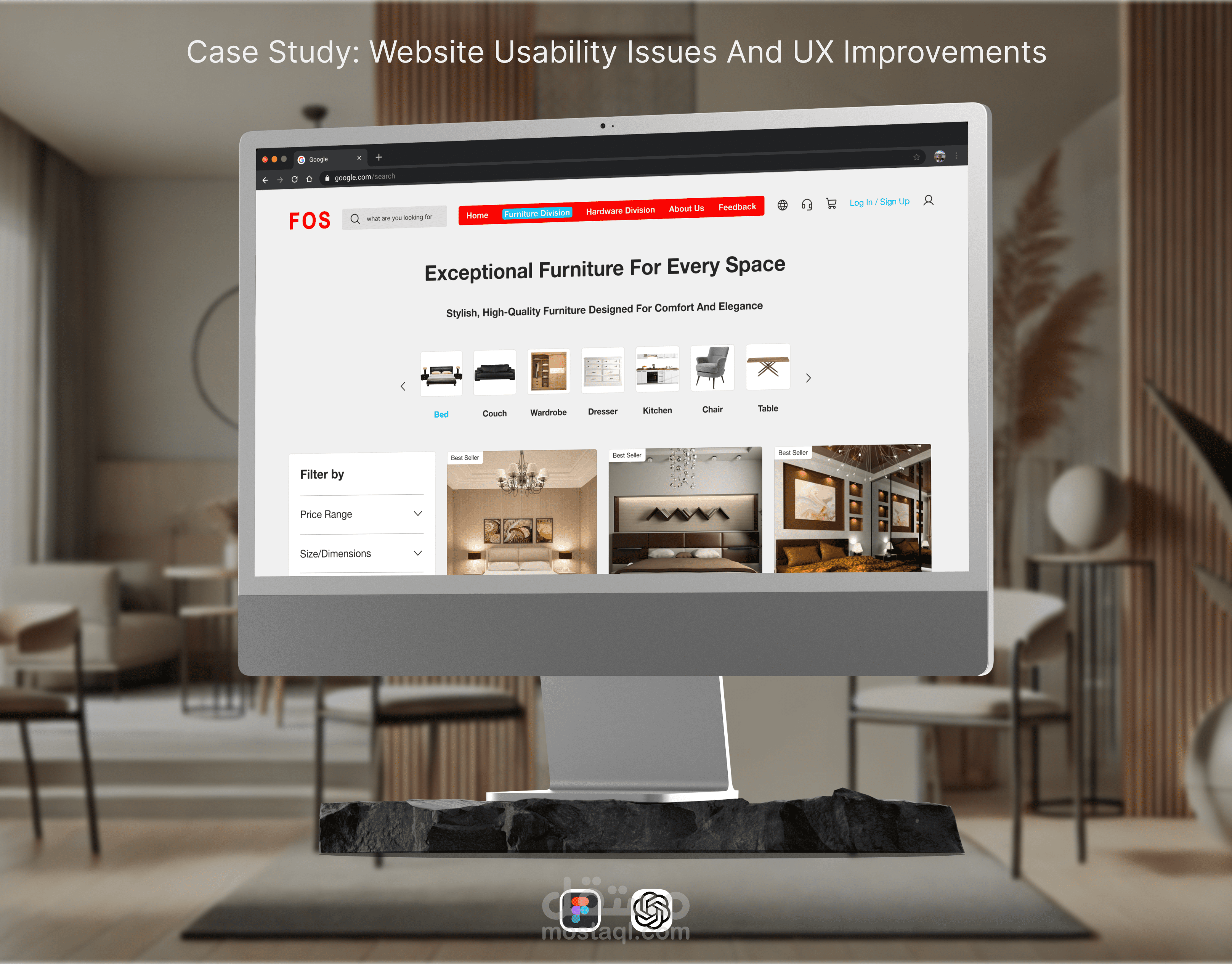 FOS FURNITURE WEBSITE REDESIGN