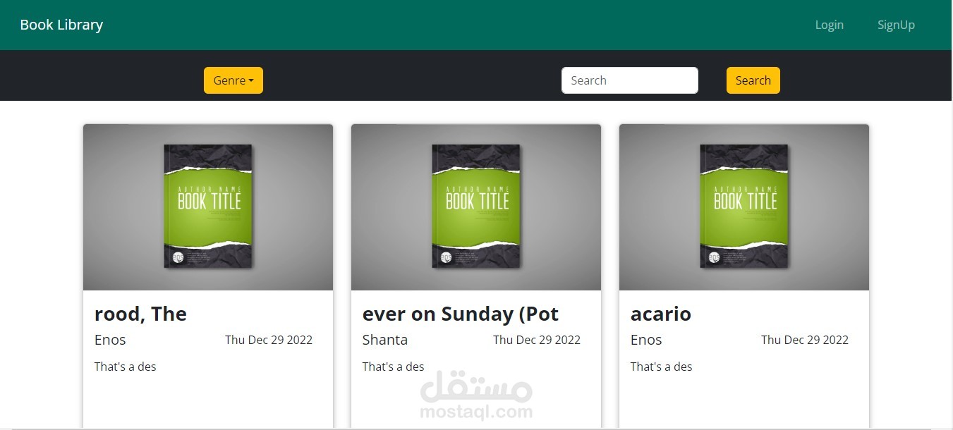 BOOK LIBRARY WEBSITE