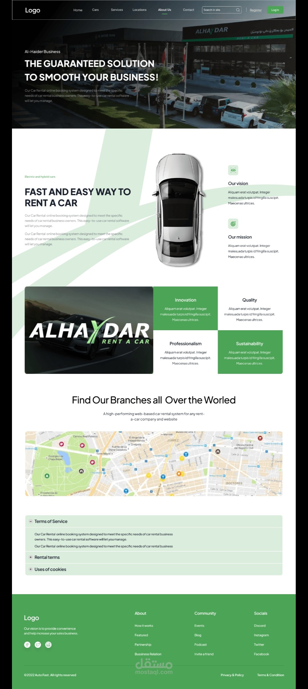 شركة الحيدر قروب لتأجير السيارات
