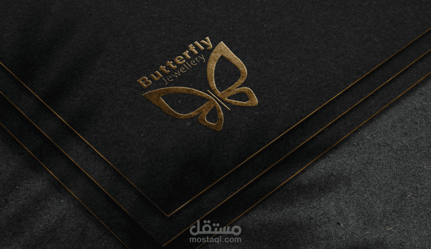 تصميم شعار لمحل مختص ببيع المجوهرات على شكل فراشة