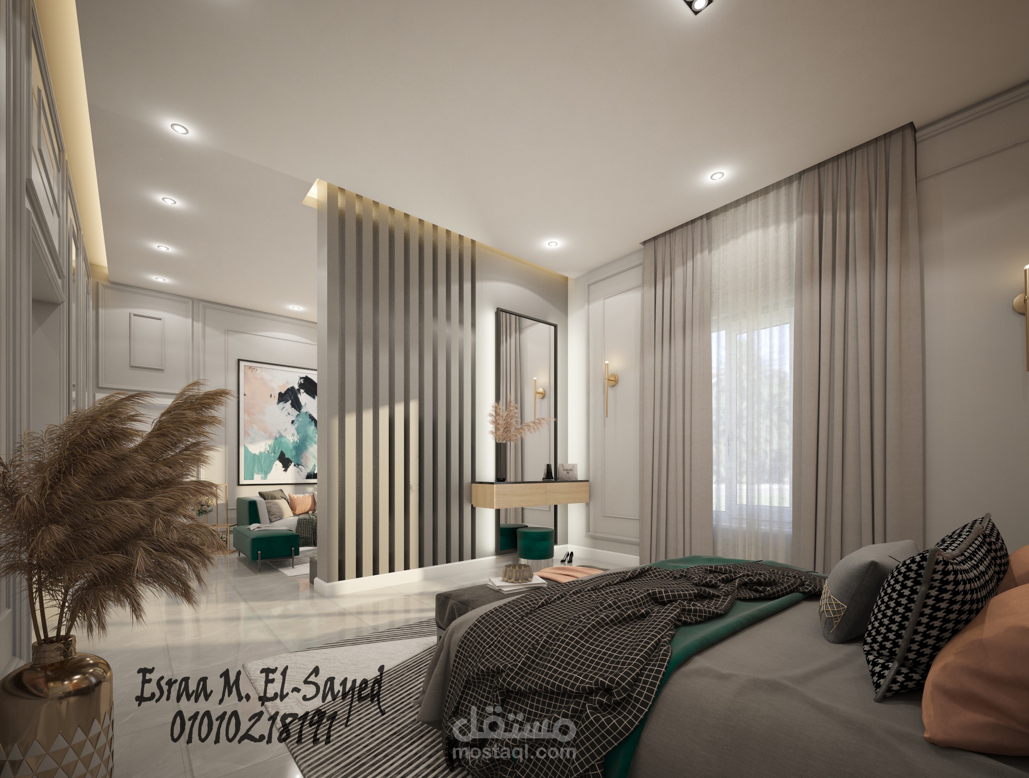 تصميم غرفة نوم رئيسية