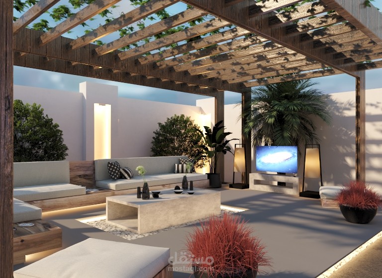 لاند سكيب لفيلا مودرن