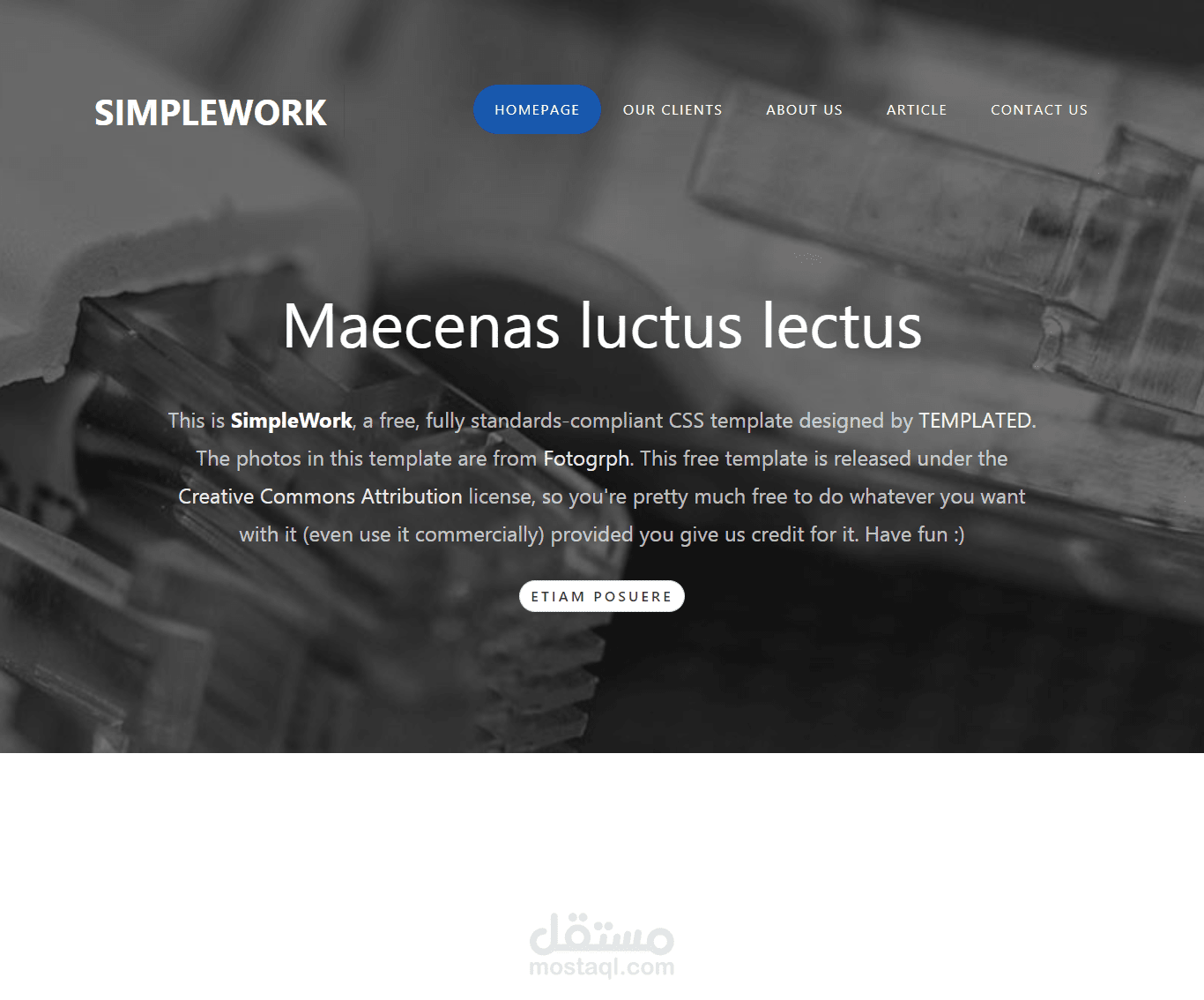 موقع تعريفي لشركة Laravel