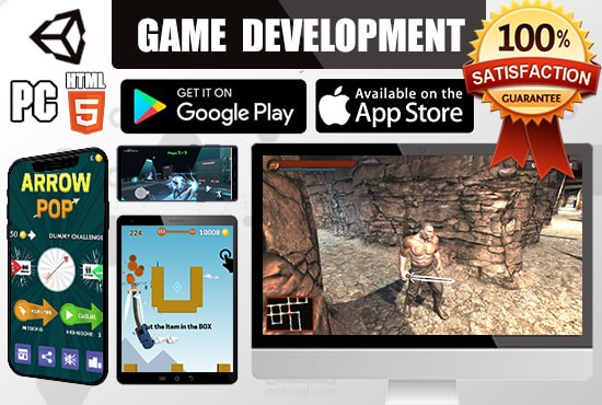 I will develop game in unity 3d 2d for android ios web PC | مستقل