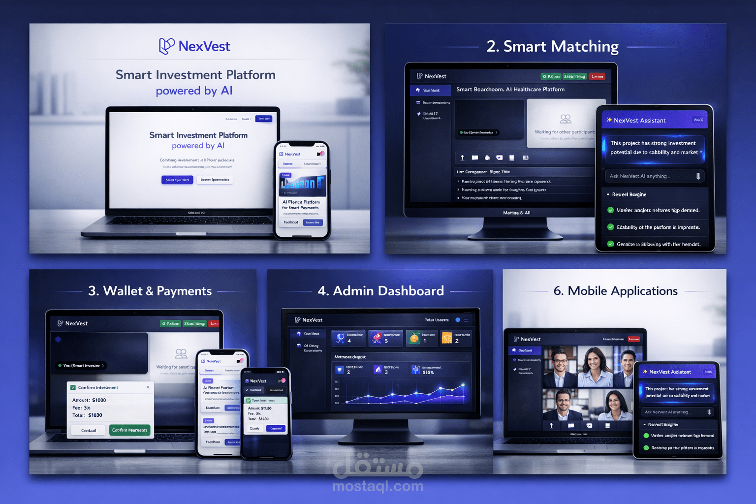 NexVest – منصة استثمار ذكية تجمع المستثمرين وأصحاب المشاريع باستخدام الذكاء الاصطناعي