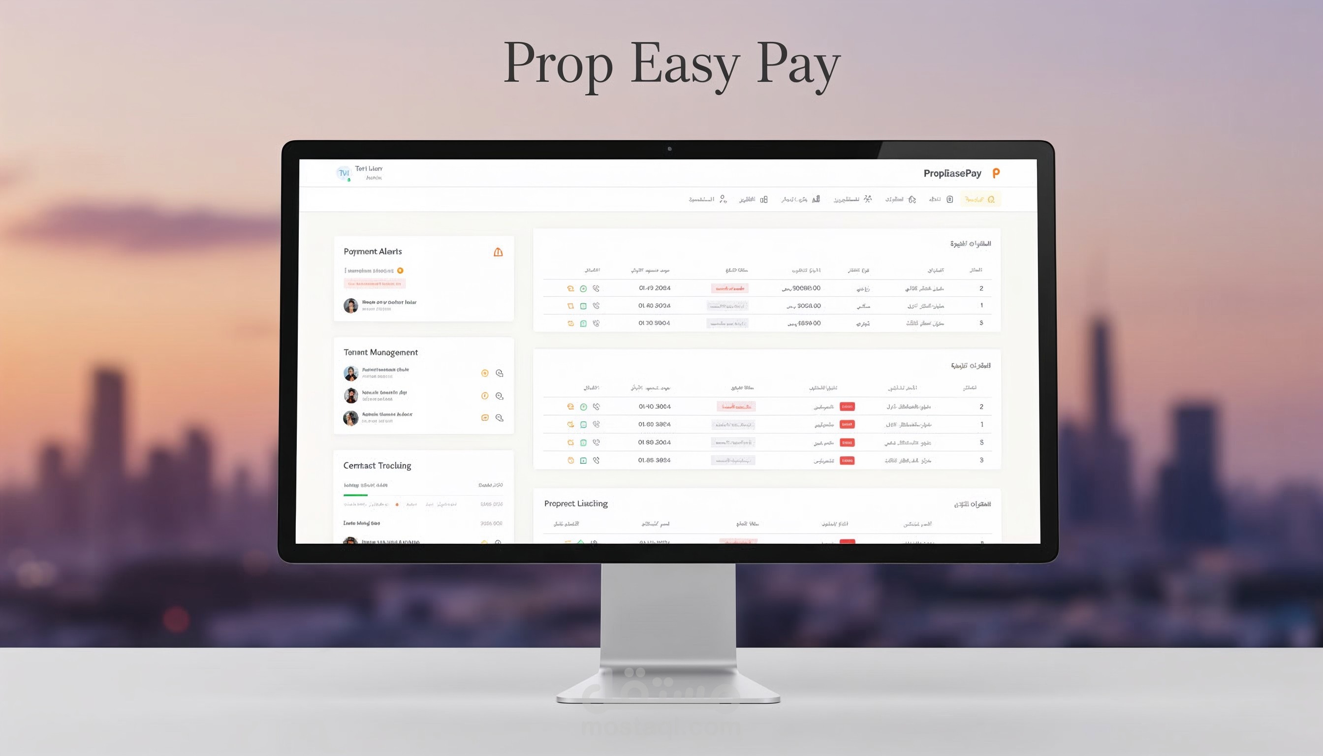 PropEasePay – نظام إدارة العقارات ومواعيد التحصيل