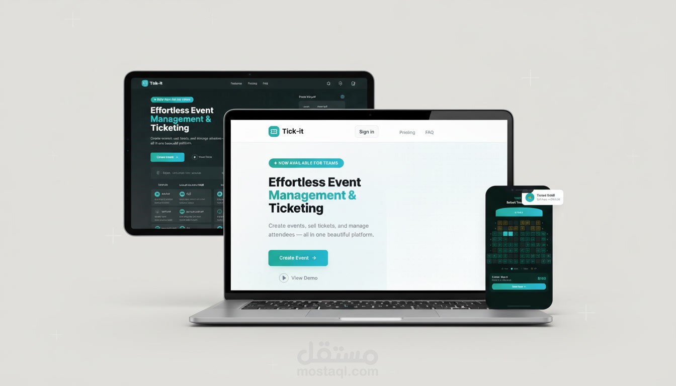 Tick-it – منصة إدارة فعاليات وبيع تذاكر