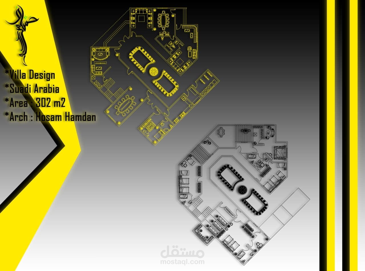تصميم مخطط وتخطيط حديقة فيلا /السعودية/
