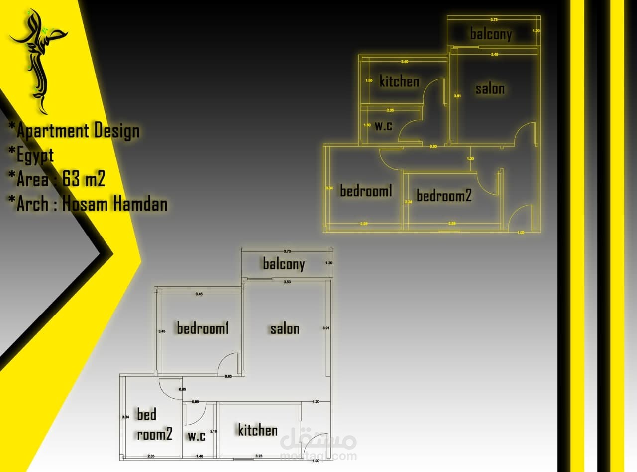 تخطيط شقة /مصر/