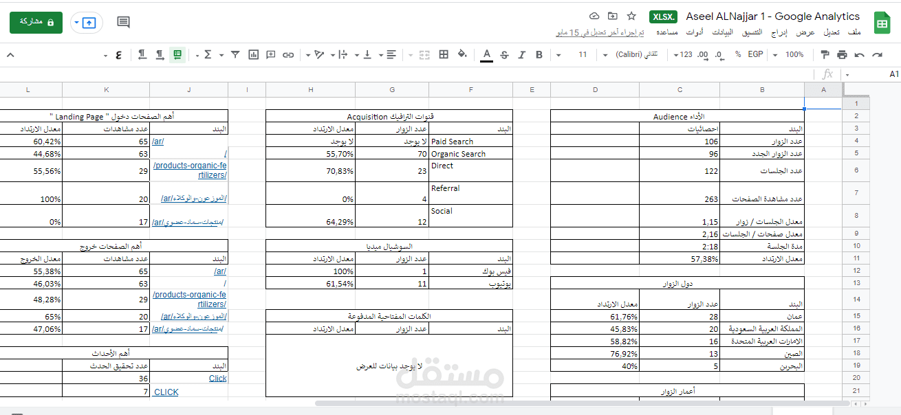 تحليل باستخدام google analytics