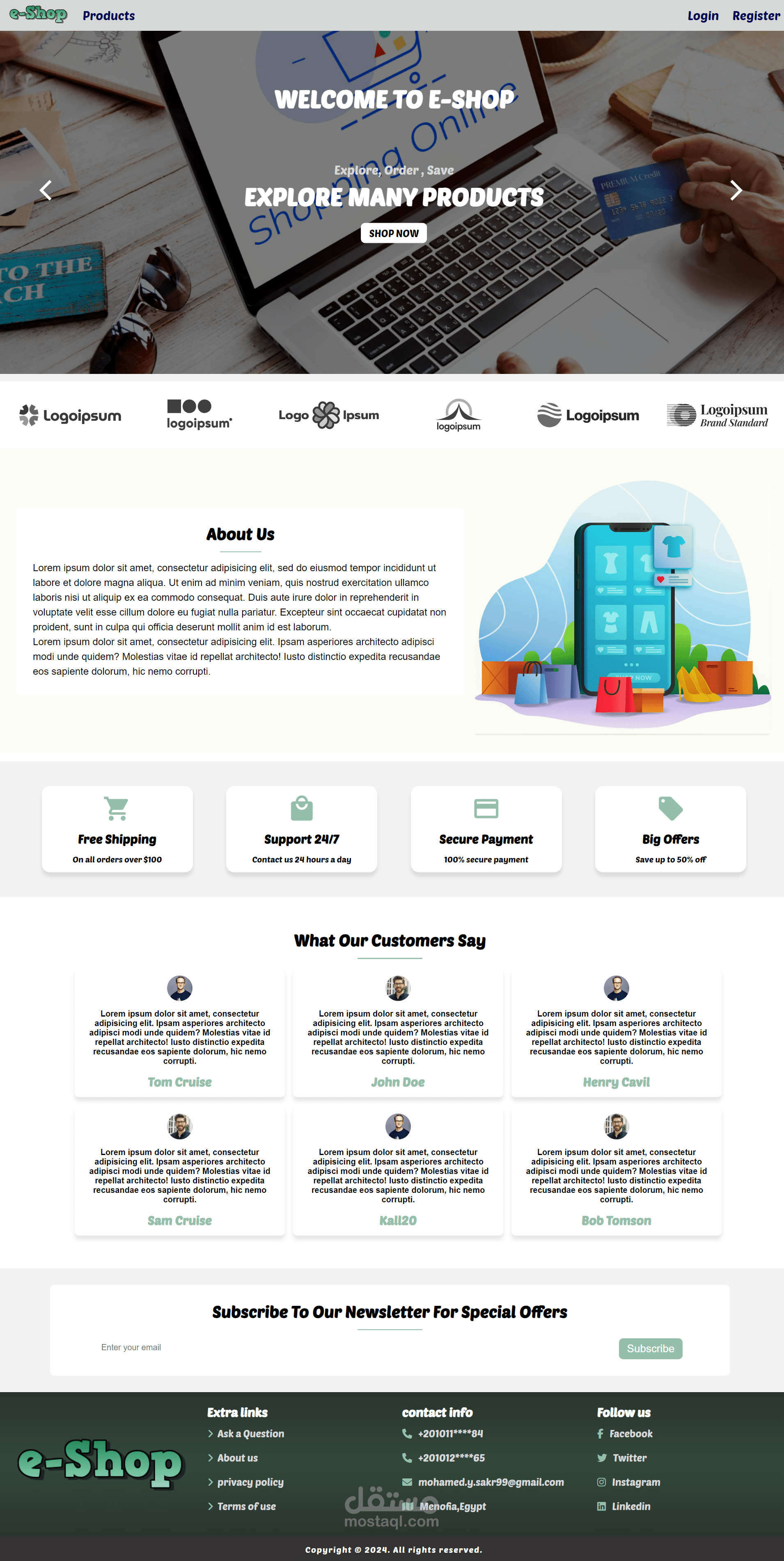 e-shop | E-Commerce Website