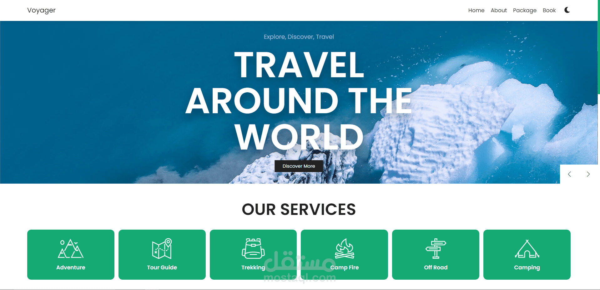 Voyager | Travel service website