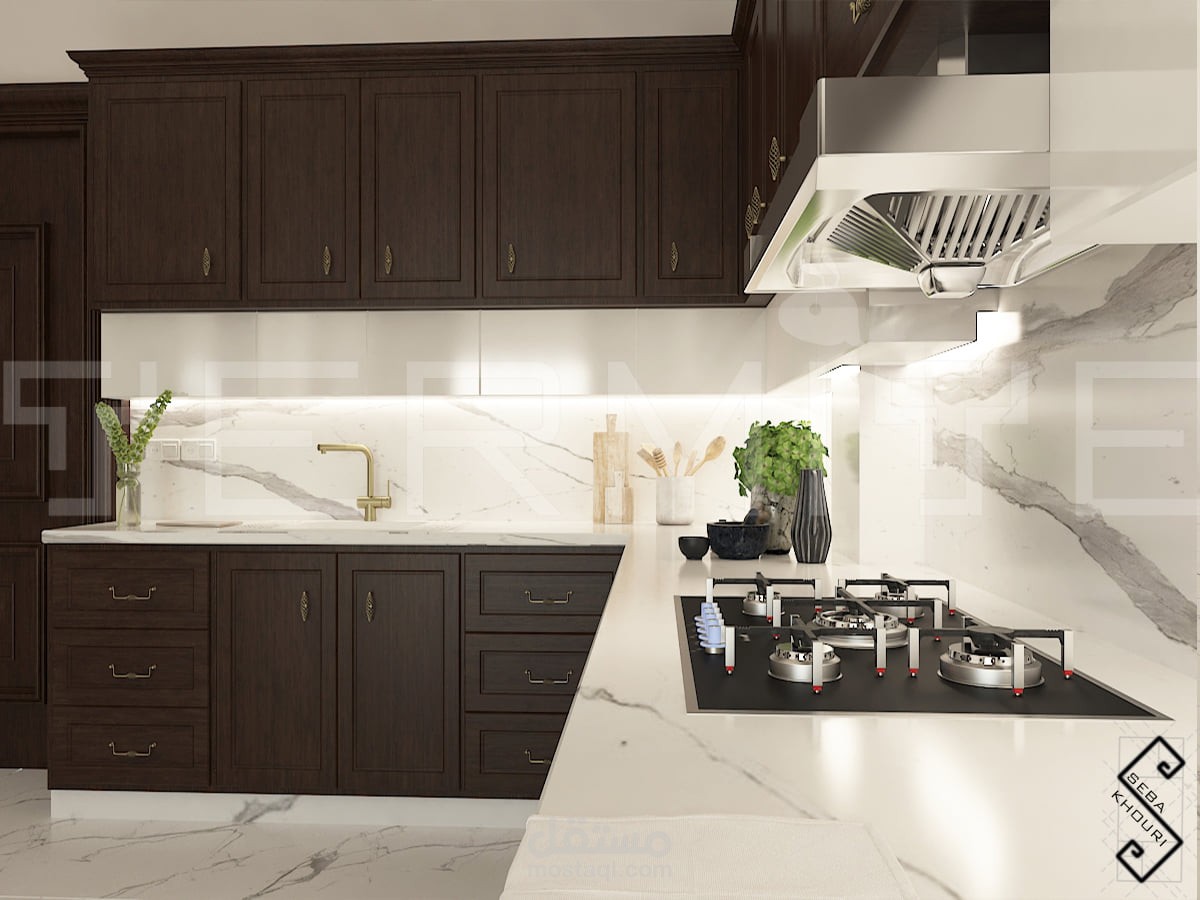 تصميم وتنفيذ مطبخ موديرن في دمشق