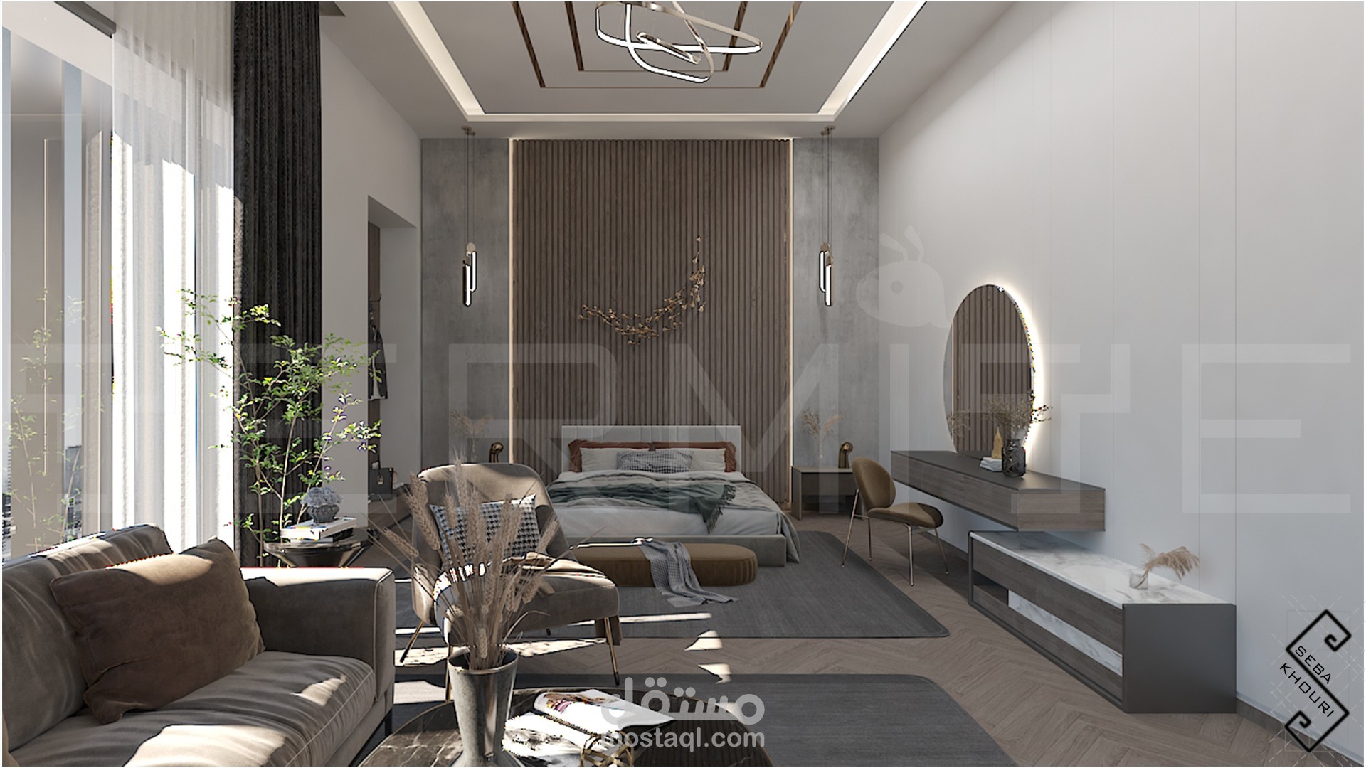 تصميم فيلا (master bedroom)