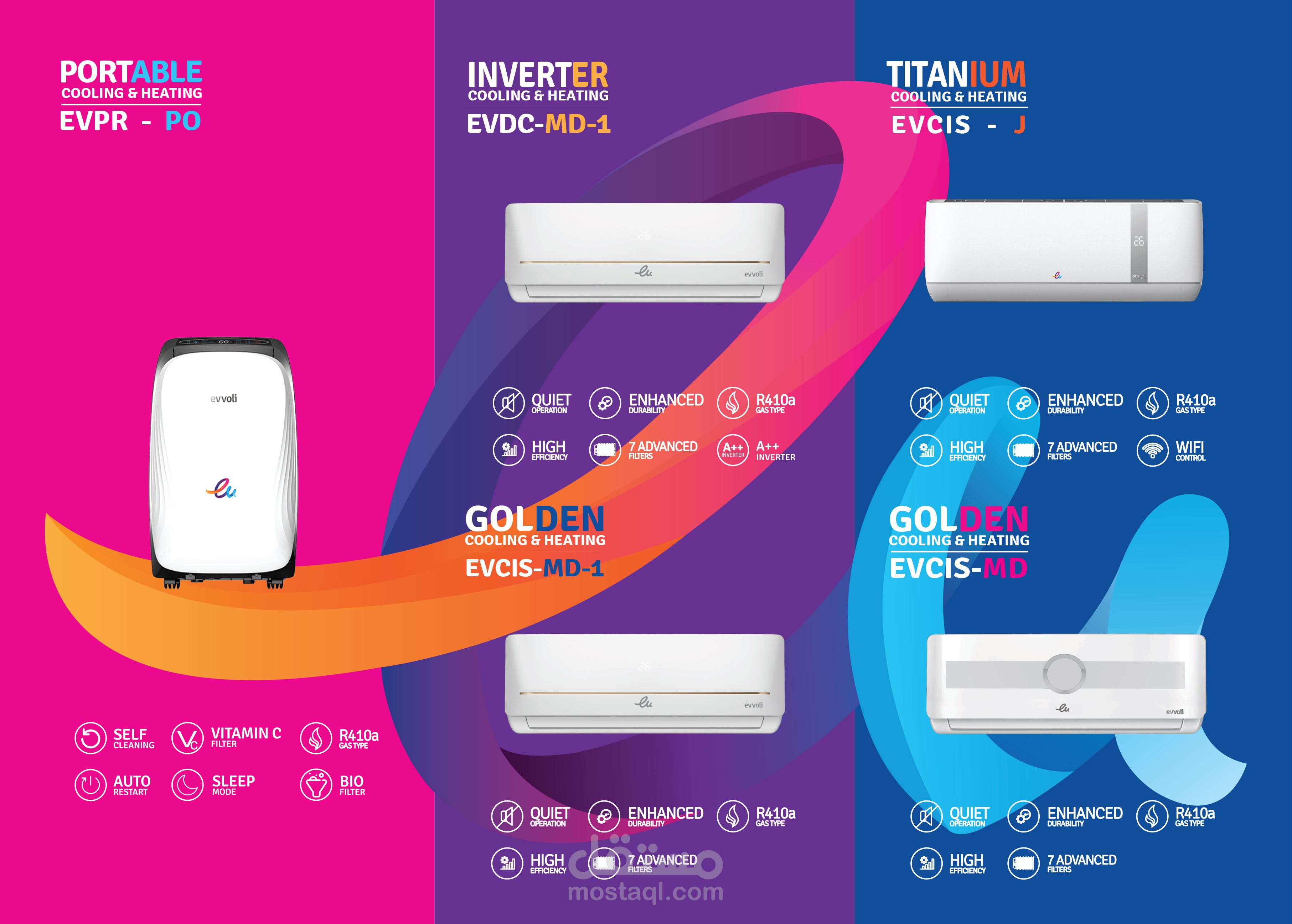 Brochure / AC Air conditioner / evvoli brand