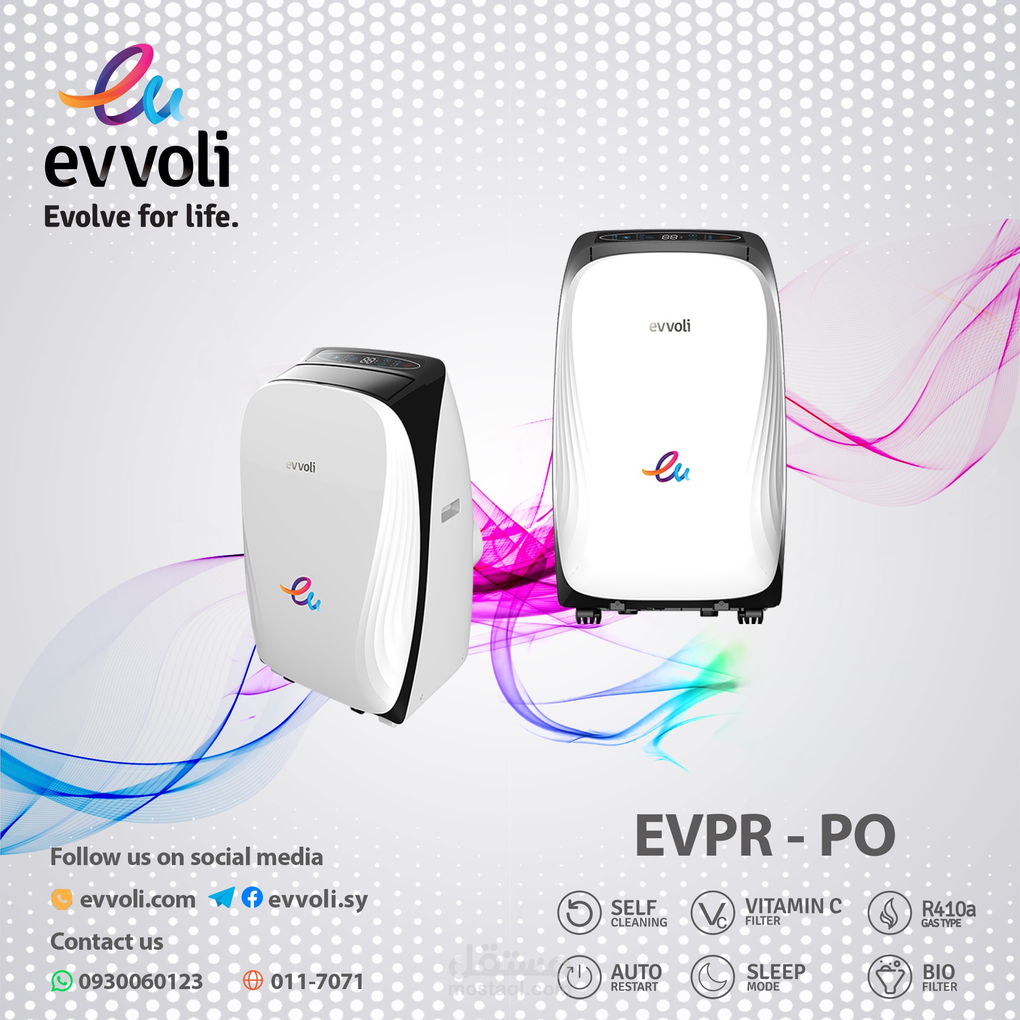 Social media / AC air conditioner / evvoli brand