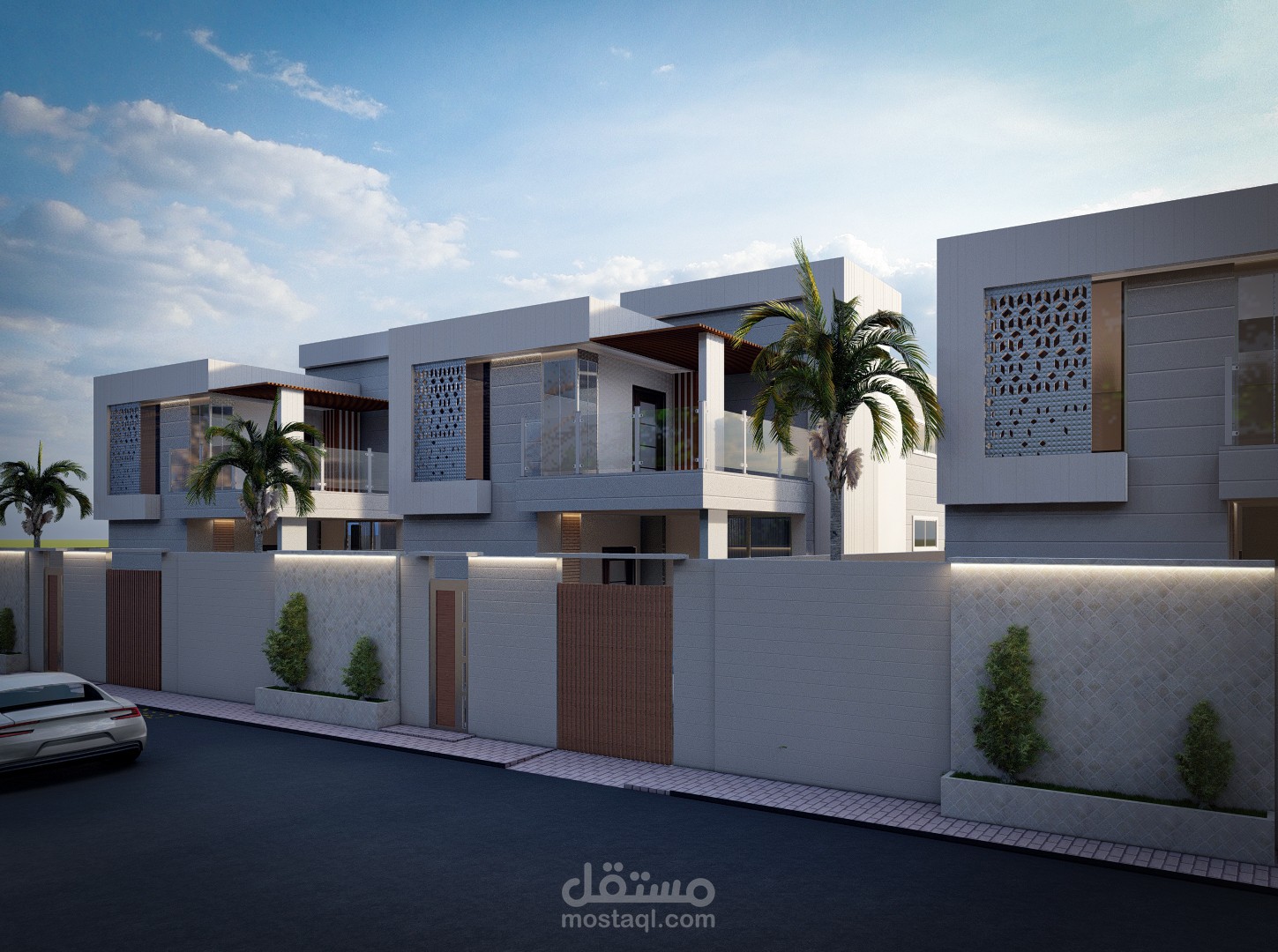 تصميم 3 فلل سكنية بالمملكة العربية السعودية
