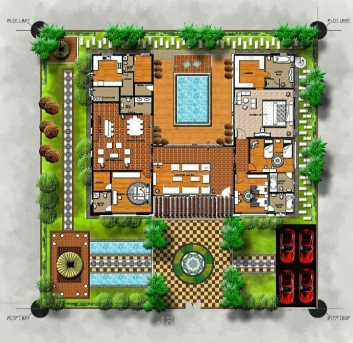 لاند سكيب لحديقه فيلا بالولايات المتحده الامريكيه