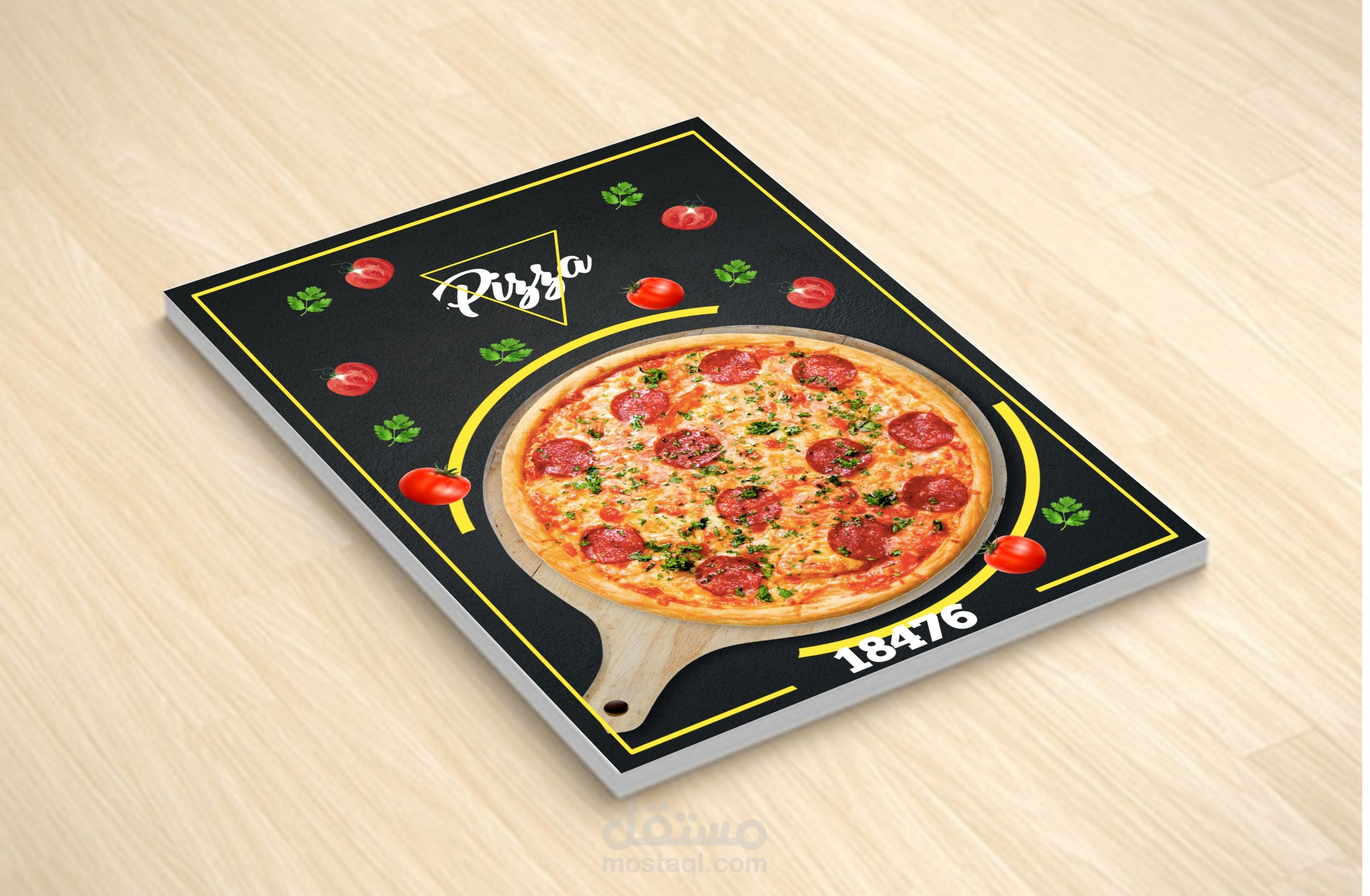 فلاير ومنيو لمطعم pizza