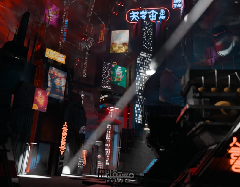 Cyberpunk 3D Buildings