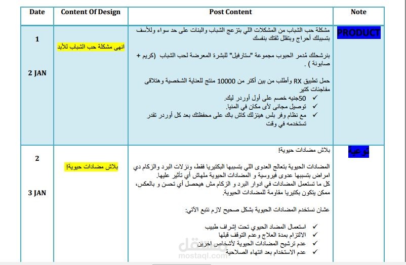 كتابة محتوى تسويقى وأعلانى بالعربية والانجليزية
