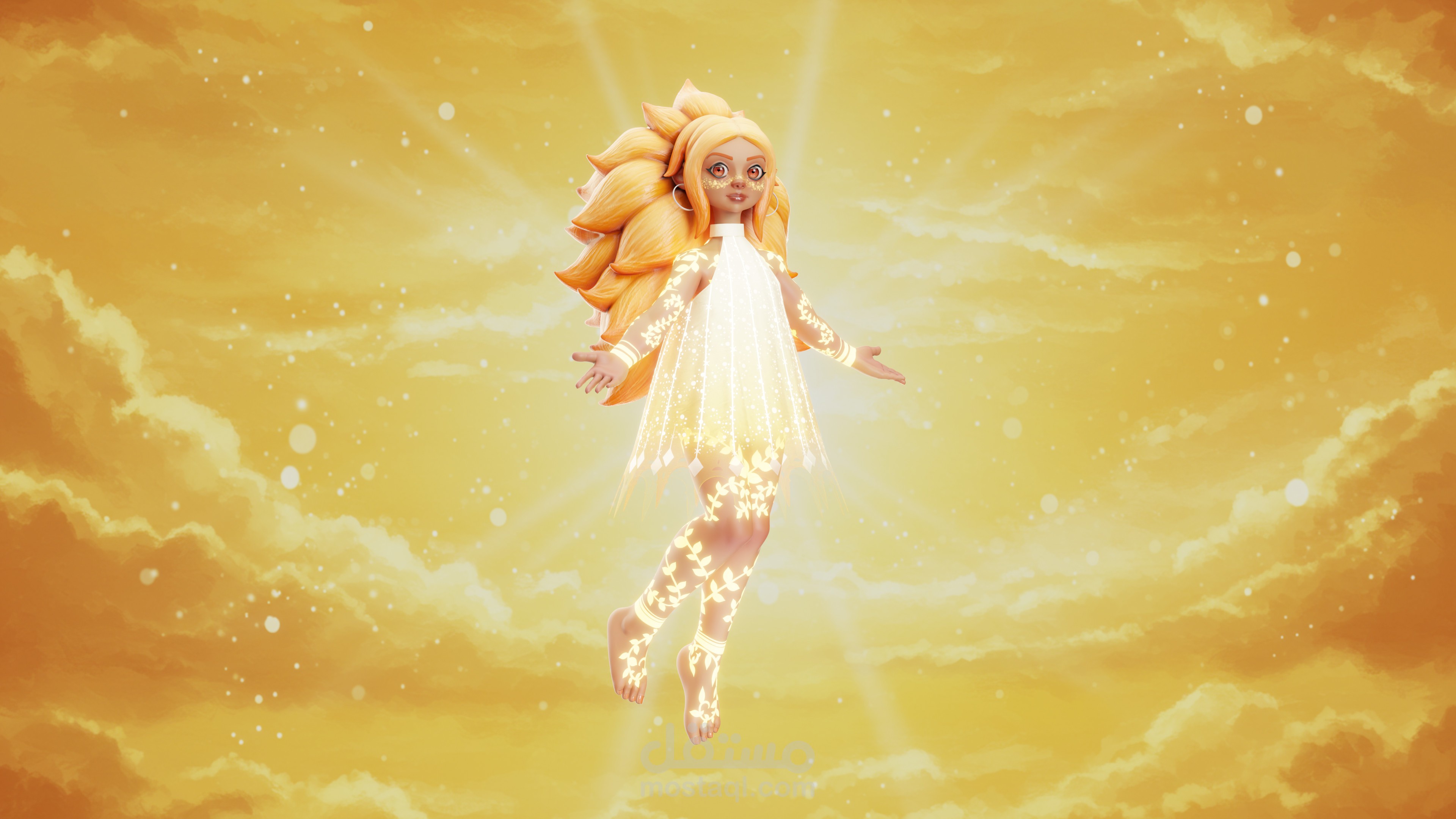 Sun Character تصميم شخصيات 3D