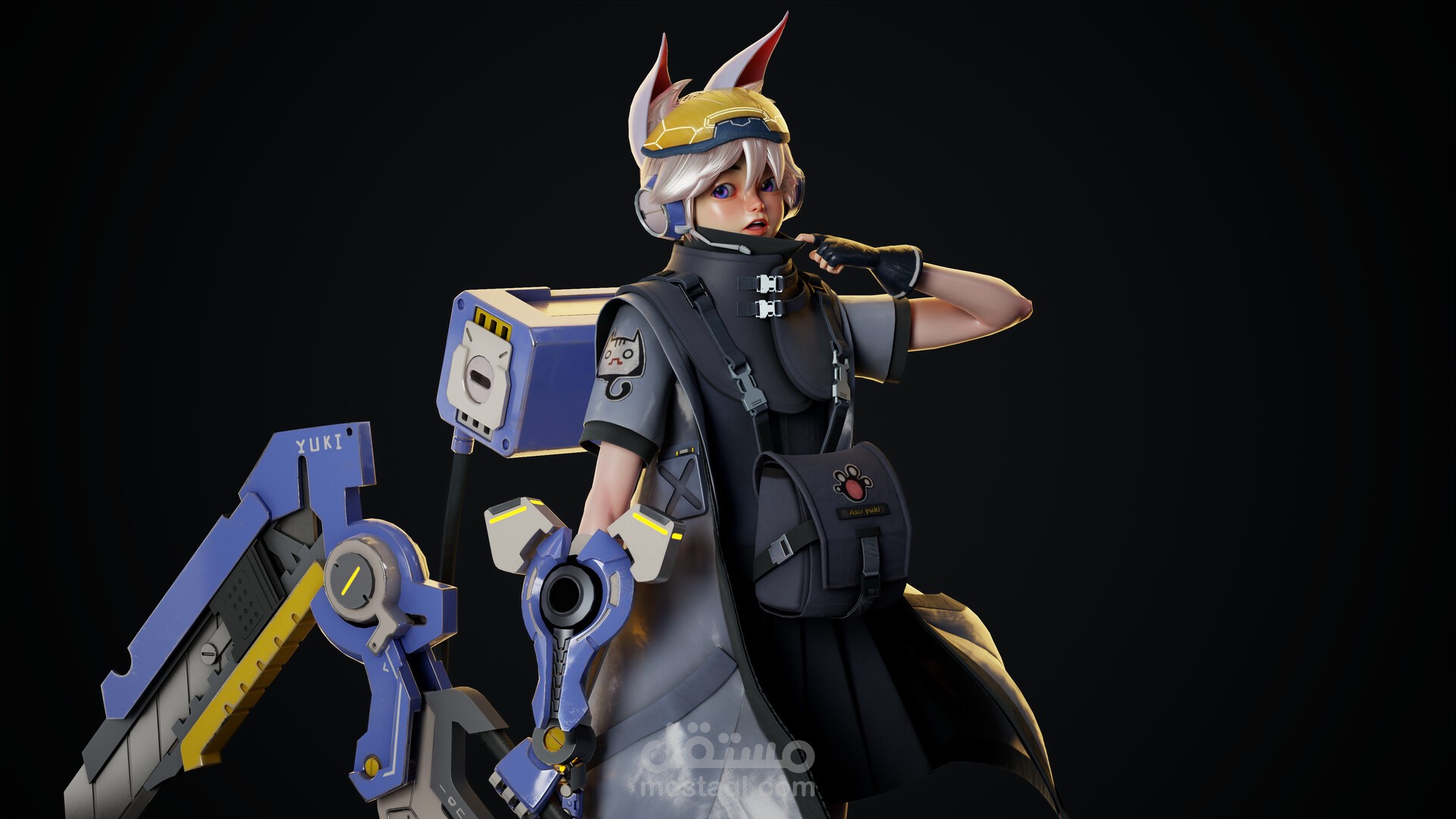 Asu Yuki - Artstation Challenge : NeoTokyo تصميم شخصيات 3D