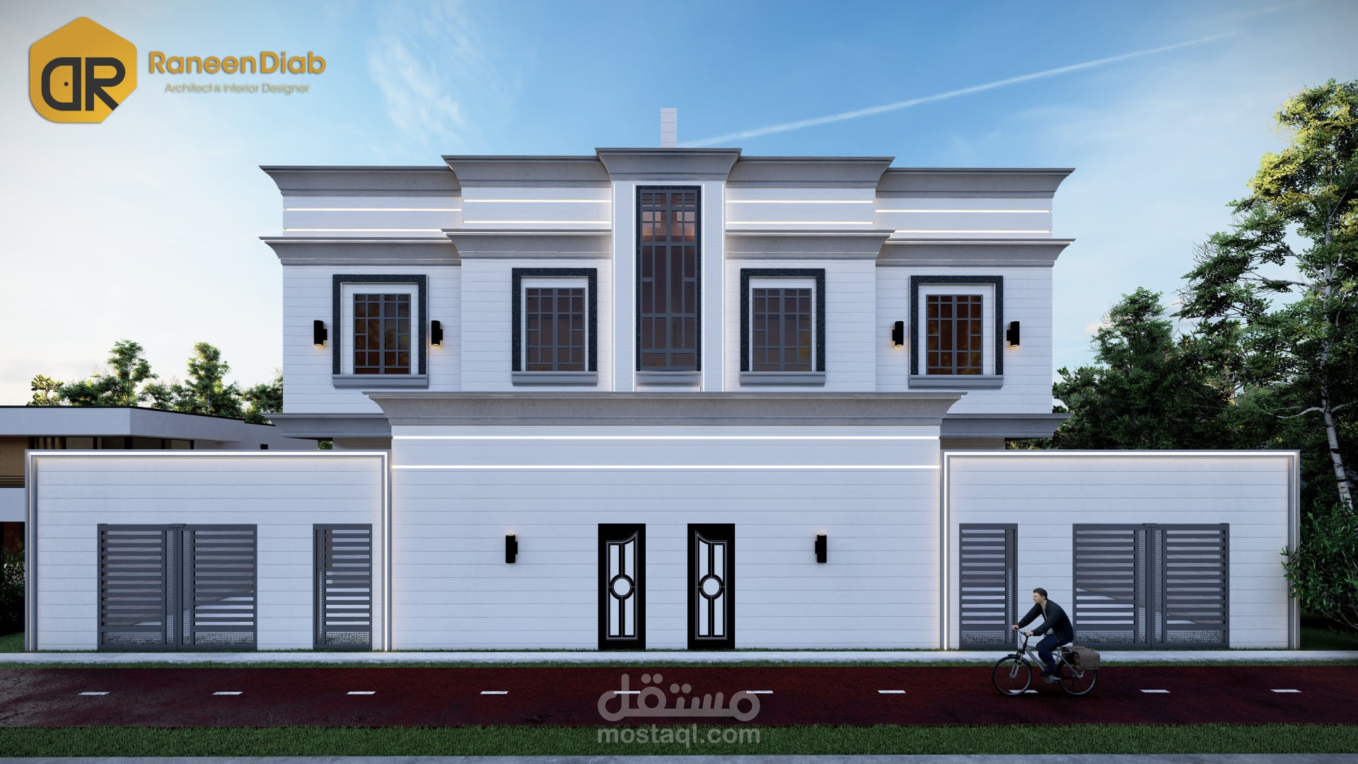 تصميم واجهة فيلا نيو كلاسيك